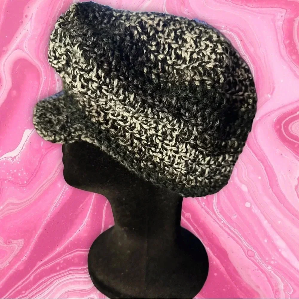 New Boho Crochet Newsboy Cap – Slouchy Brim Hat Handmade | Crochet by Sharon